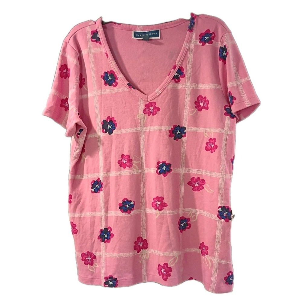 Kendra Scott Floral‎ Pink Women's Top Size Medium